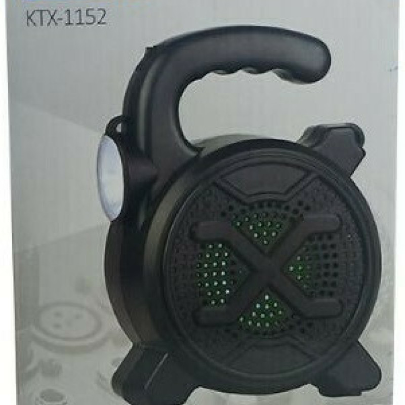 Φορητό Bluetooth Ηχείο με Λειτουργία Karaoke με Φακό KTX-1152 - Χρώμα: Μαύρο