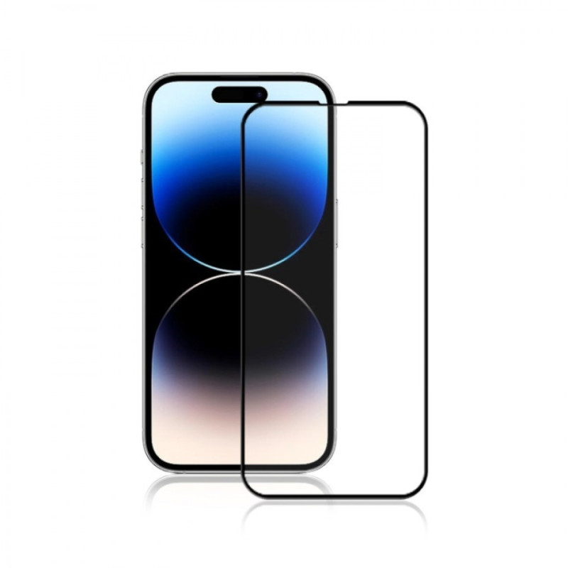 Προστασία Οθόνης Full Glass Full Glue Tempered Glass για iPhone 15 Pro Max - Χρώμα: Μαύρο