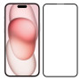 Προστασία Οθόνης Full Glass Full Glue Tempered Glass για iPhone 15 - Χρώμα: Μαύρο