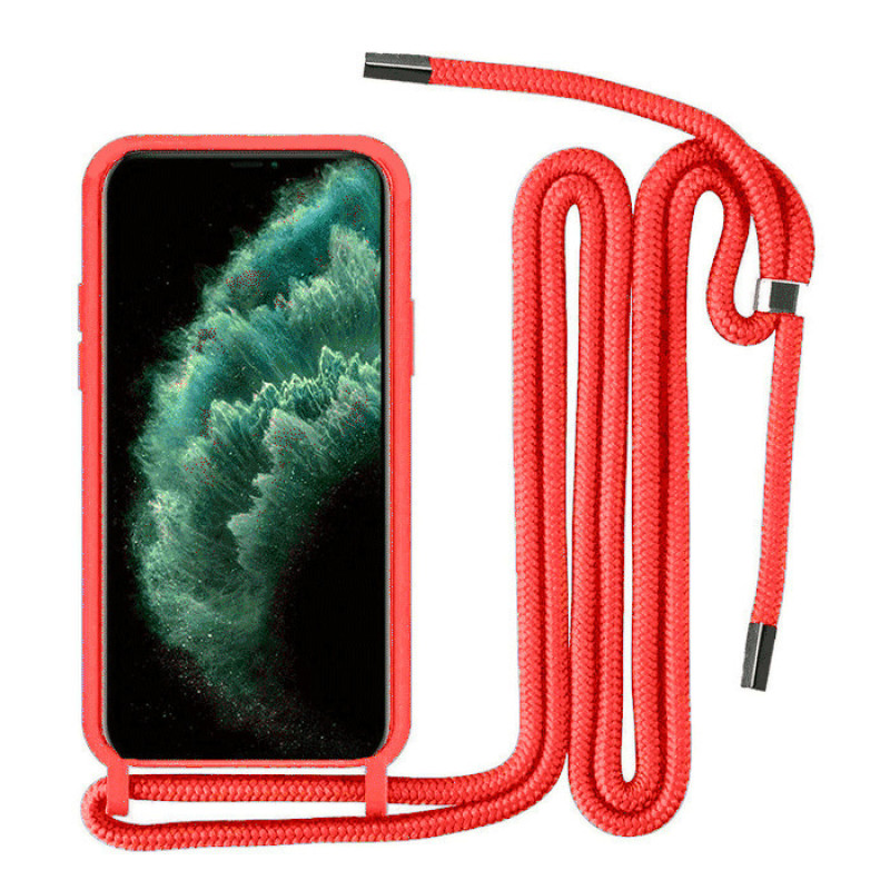 Θήκη Σιλικόνης με Λουράκι για Samsung Galaxy S23 - Χρώμα: Κόκκινο