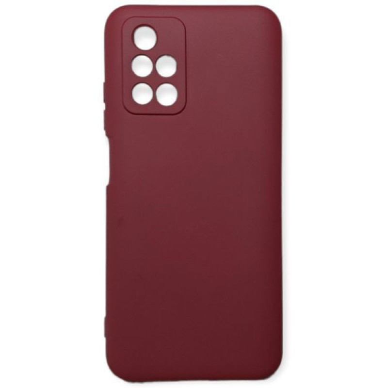 Θήκη Πλάτης Σιλικόνης Soft για Xiaomi Redmi 10 - Χρώμα: Μπορντό