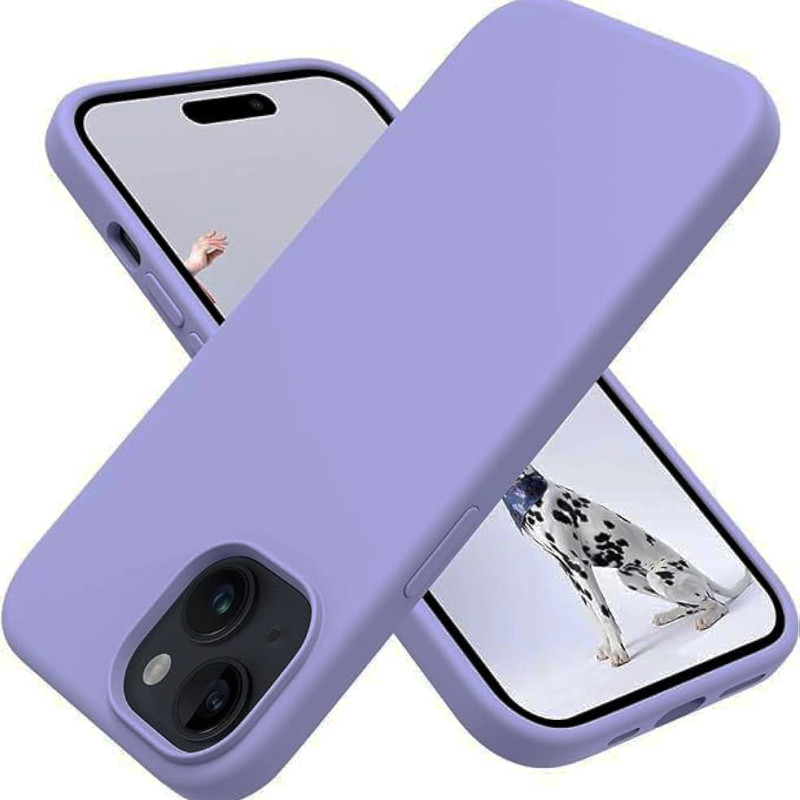 Θήκη Πλάτης Σιλικόνης Απλή για Apple iPhone 13 Pro Max - Χρώμα: Λιλά