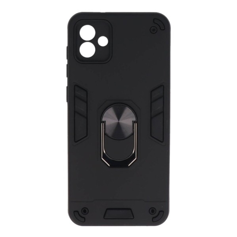 Σκληρή Θήκη Πλάτης Armor με Βάση Στήριξης για Samsung Galaxy A04S - Χρώμα: Μαύρο