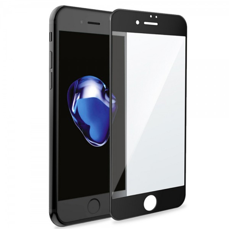LeeWello Full Cover Full Glue Tζαμάκι Προστασίας Οθόνης για Apple iPhone 7 Plus / 8 Plus - Χρώμα: Μαύρο