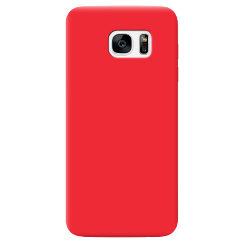 Θήκη Πλάτης Σιλικόνης Απλή για Samsung Galaxy S7 - Χρώμα: Κόκκινο