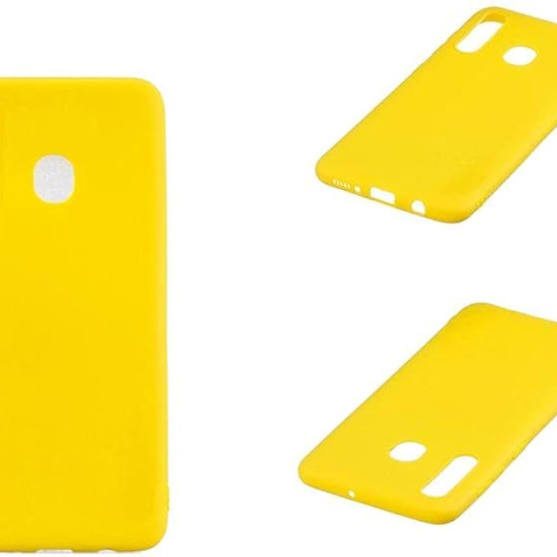 Θήκη Πλάτης Σιλικόνης Απλή για Samsung Galaxy M30 - Χρώμα: Κόκκινο