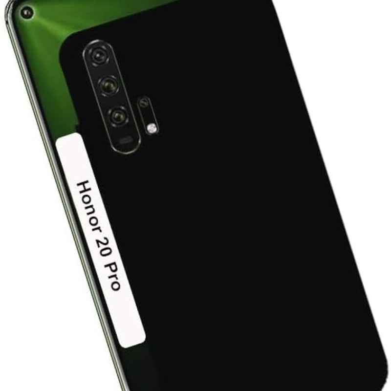 Θήκη Πλάτης Σιλικόνης Απλή για Huawei Honor 20 Pro - Χρώμα: Μαύρο