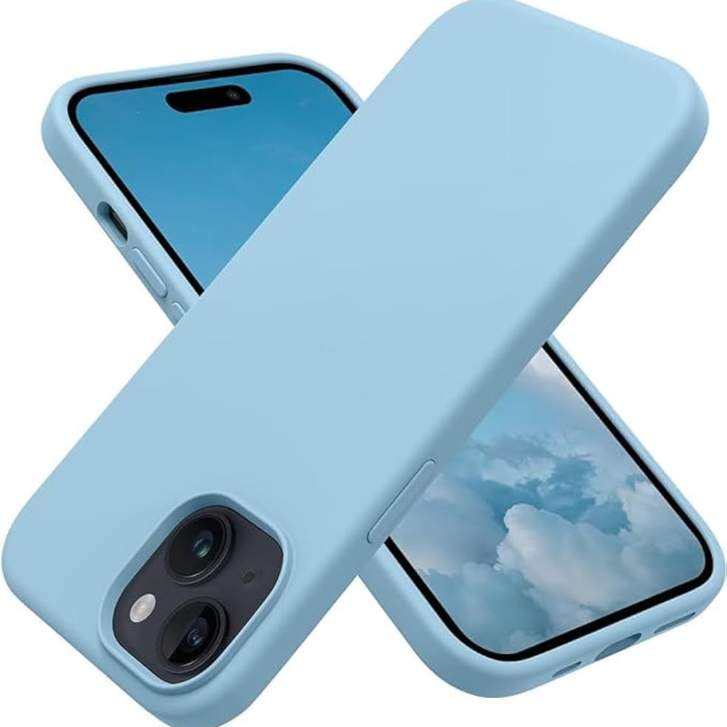 Θήκη Πλάτης Σιλικόνης Soft για iPhone 15 Pro - Χρώμα: Γαλάζιο