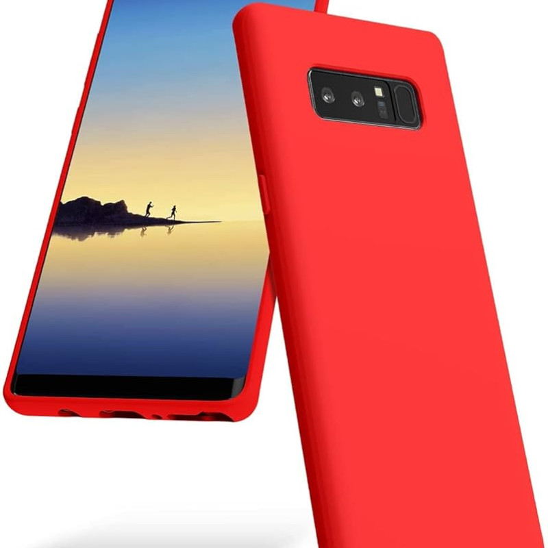 Θήκη Πλάτης Σιλικόνης Απλή για Samsung Galaxy Note 8 - Χρώμα: Κόκκινο