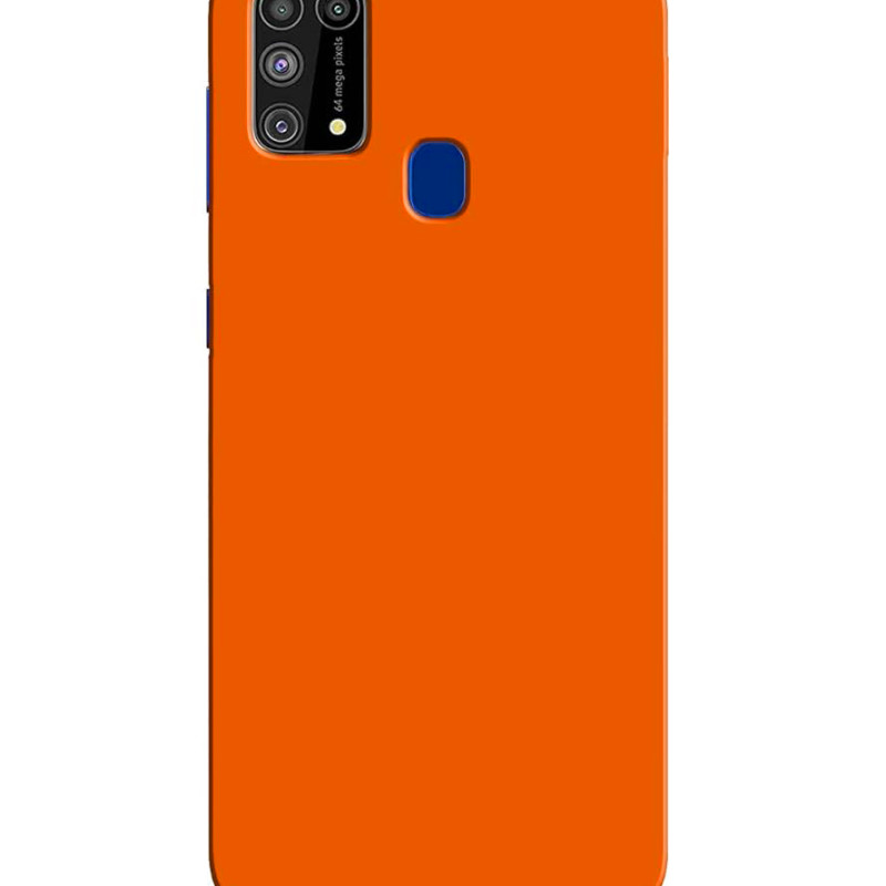 Θήκη Πλάτης Σιλικόνης Απλή για Samsung Galaxy M31 - Χρώμα: Πορτοκαλί