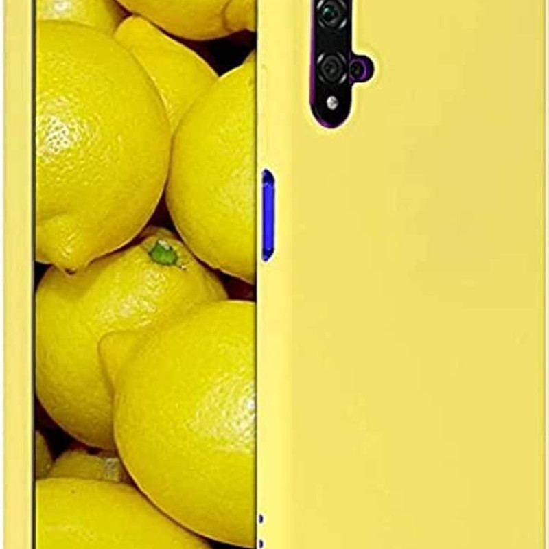 Θήκη Πλάτης Σιλικόνης Απλή για Huawei Nova 5T/Honor 20 - Χρώμα: Κίτρινο