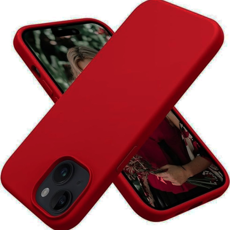 Θήκη Πλάτης Σιλικόνης Απλή για Apple iPhone 13 Pro Max - Χρώμα: Κόκκινο