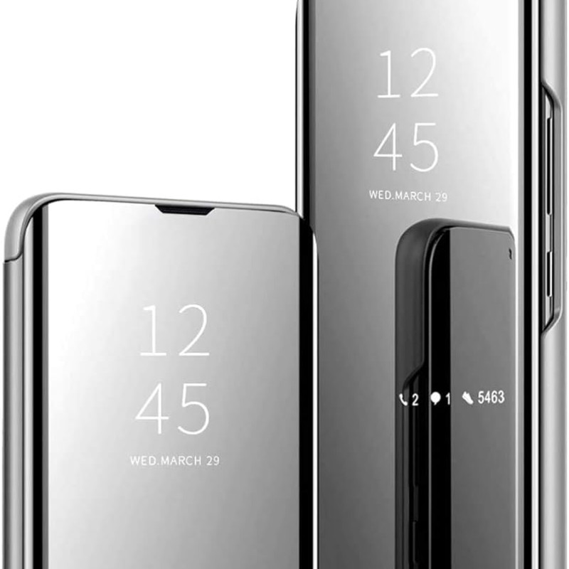 Θήκη Clear View Stand για Xiaomi Redmi 9C - Χρώμα: Ασημί