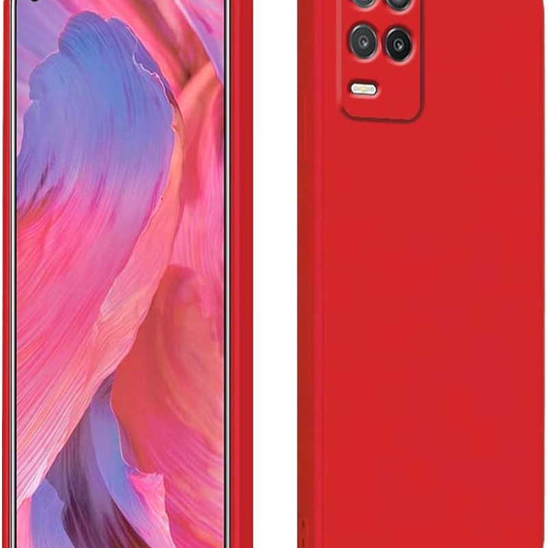Θήκη Πλάτης Σιλικόνης Soft για Realme 8 5G - Χρώμα: Κόκκινο