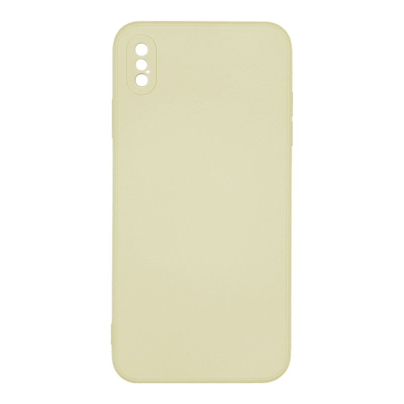 Θήκη Πλάτης Σιλικόνης Απλή για Apple iPhone Xs Max - Χρώμα: Μπέζ