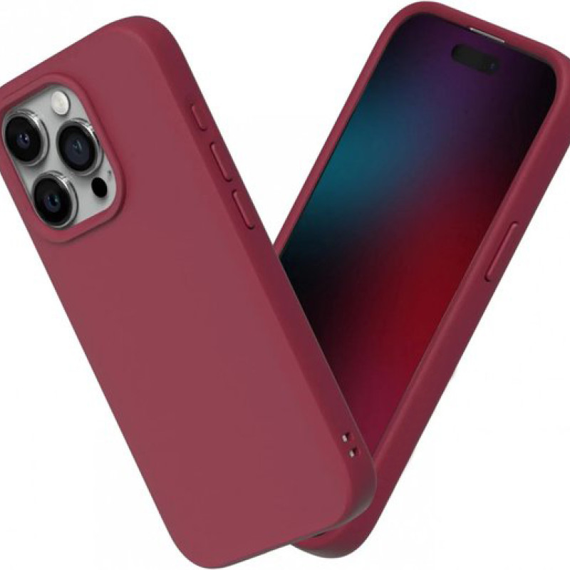 Θήκη Πλάτης Σιλικόνης Soft για Apple iPhone 15 Pro Max - Χρώμα: Μπορντό