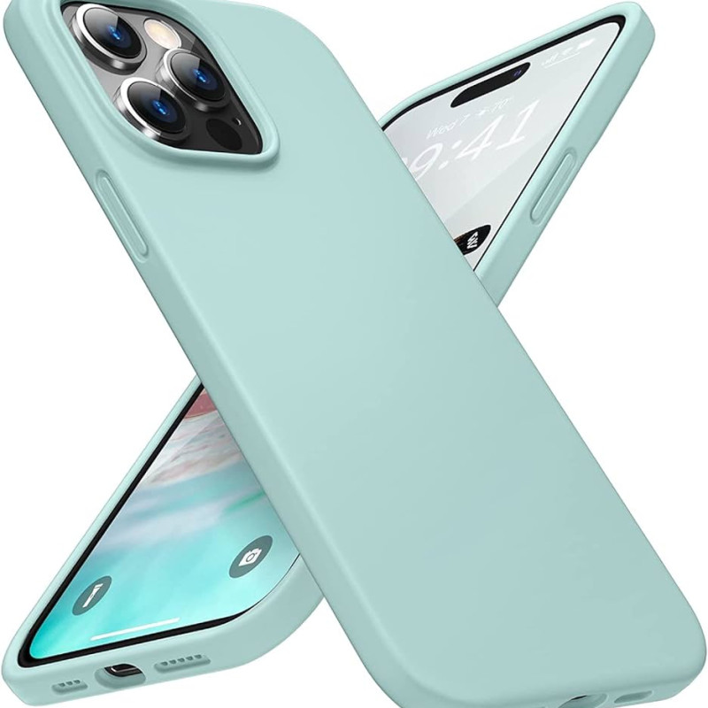 Θήκη Πλάτης Σιλικόνης Soft για Apple iPhone 15 Pro Max - Χρώμα: Τιρκουάζ