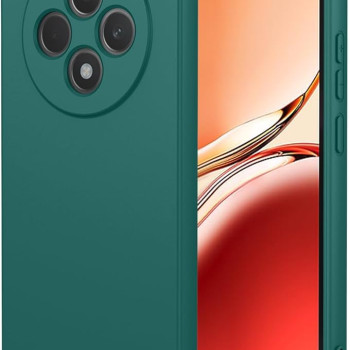 Θήκη Πλάτης Σιλικόνης Απλή για Oppo Reno 12F 5G - Χρώμα: Σκούρο Πράσινο