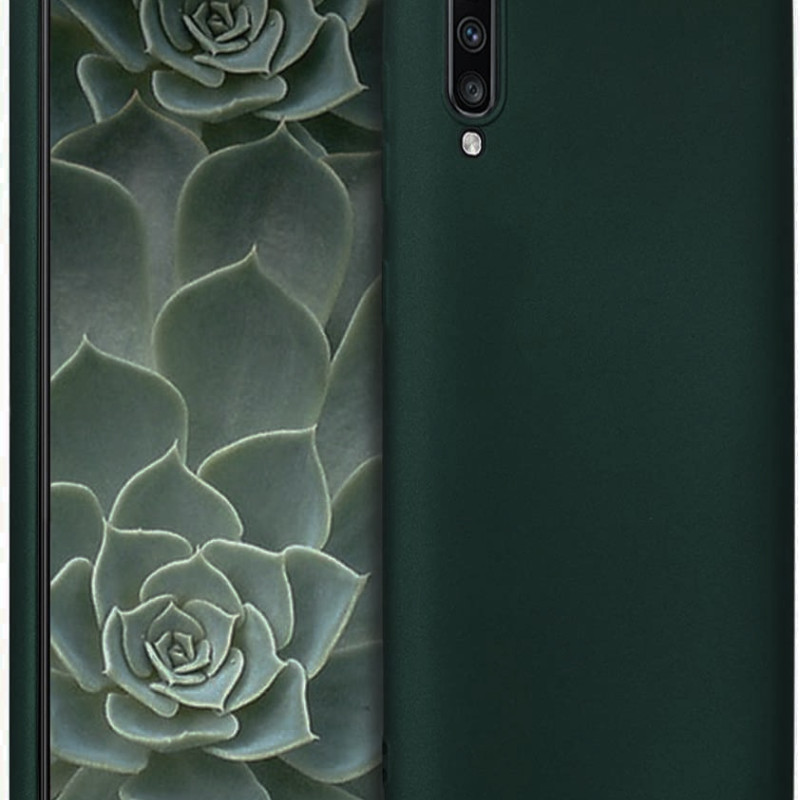 Θήκη Πλάτης Σιλικόνης Soft για Samsung Galaxy A70 - Χρώμα: Σκούρο Πράσινο