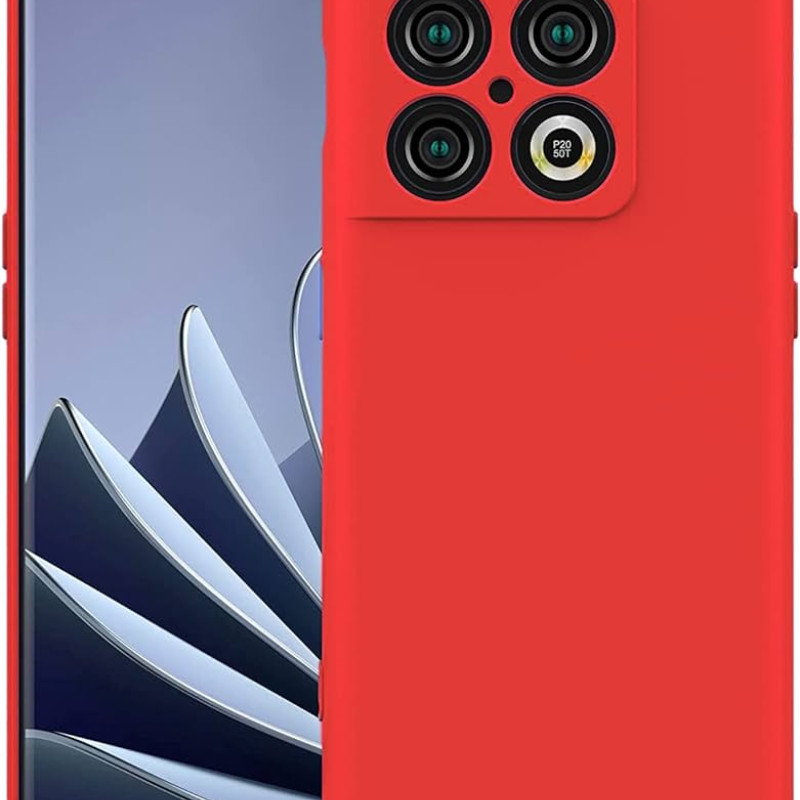 Θήκη Πλάτης Σιλικόνης Soft για Oneplus 10T - Χρώμα: Κόκκινο