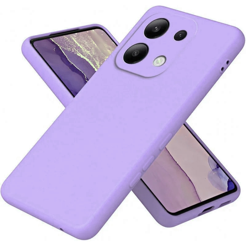 Θήκη Πλάτης Σιλικόνης Soft για Xiaomi Redmi Note 13 - Χρώμα: Λιλά