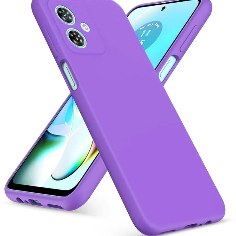 Θήκη Πλάτης Σιλικόνης Soft για Motorola G54 - Χρώμα: Λιλά