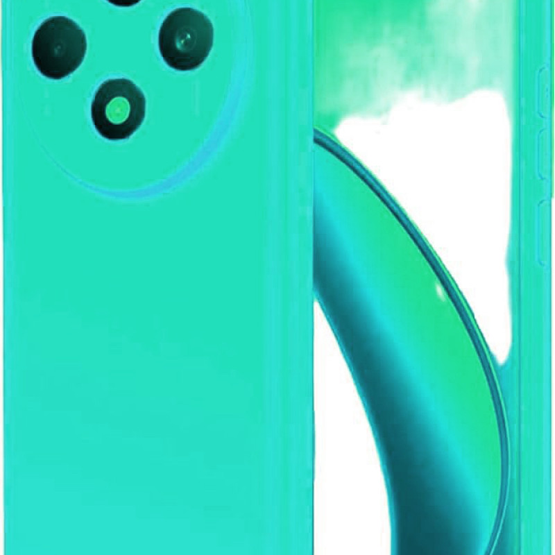 Θήκη Πλάτης Σιλικόνης Απλή για Oppo Reno 12F 5G - Χρώμα: Τιρκουάζ