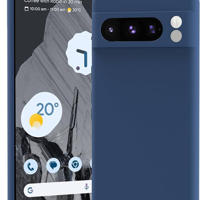 Θήκη Πλάτης Σιλικόνης Soft για Google Pixel 8 Pro - Χρώμα: Σκούρο Μπλε