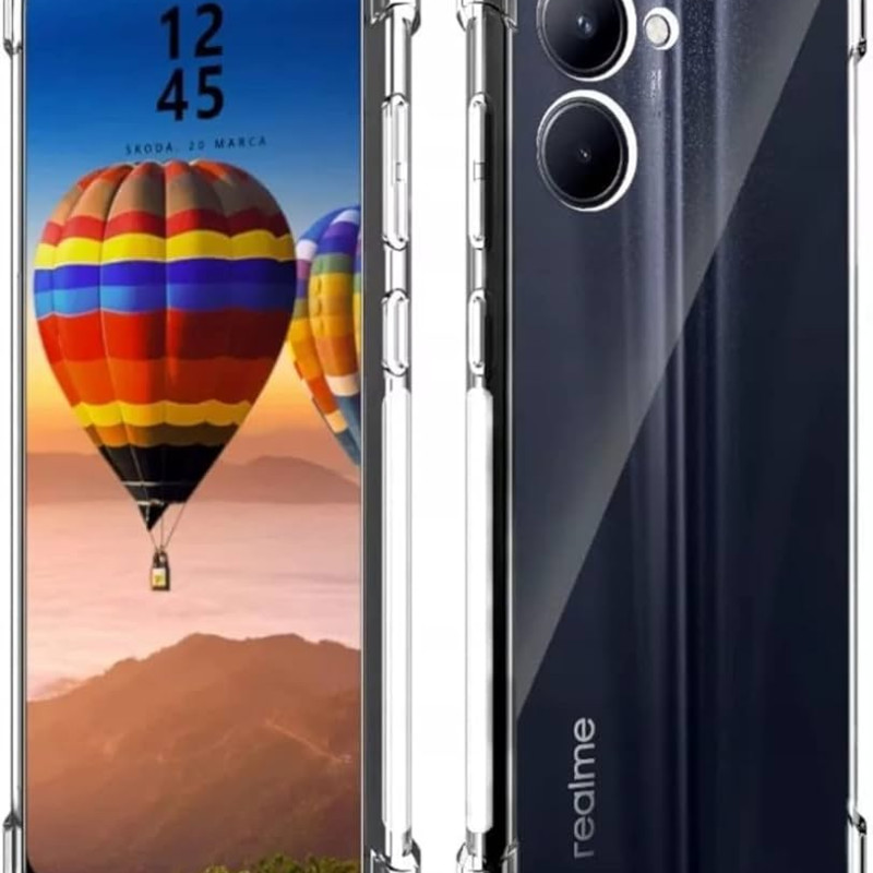 Θήκη Πλάτης Σιλικόνης Anti Shock για Realme C33 - Χρώμα: Διάφανο
