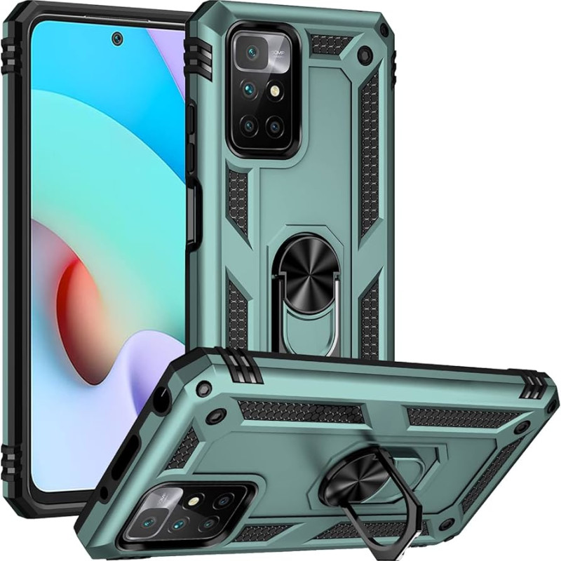 Σκληρή Θήκη Πλάτης Armor με Βάση Στήριξης για Xiaomi Redmi Note 11 4G/Note 11S - Χρώμα: Πράσινο