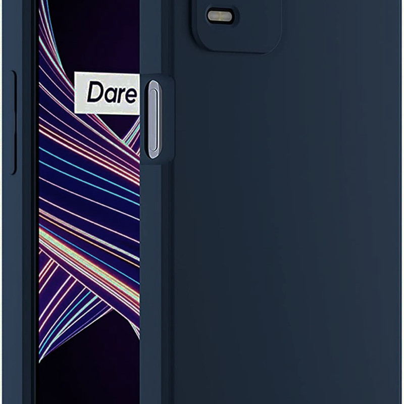 Θήκη Πλάτης Σιλικόνης Soft για Realme 8 5G - Χρώμα: Σκούρο Μπλε