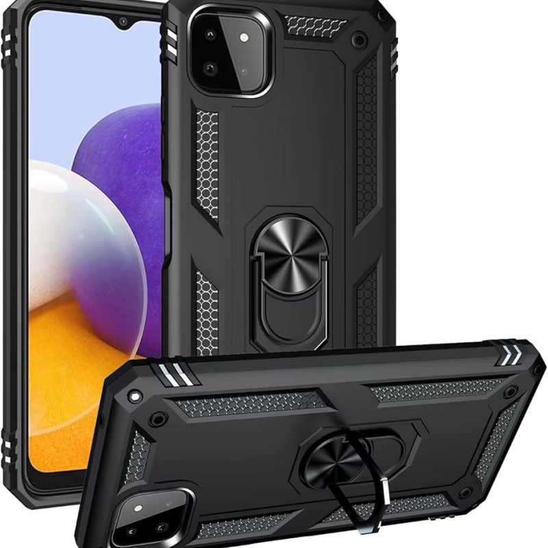Σκληρή Θήκη Πλάτης Armor με Βάση Στήριξης για Xiaomi Redmi Note 13 Pro 5G - Χρώμα: Μαύρο