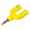 KIN KY-148 Αντάπτορας 3.5mm Male to Female Audio & Mic - Χρώμα: Κίτρινο