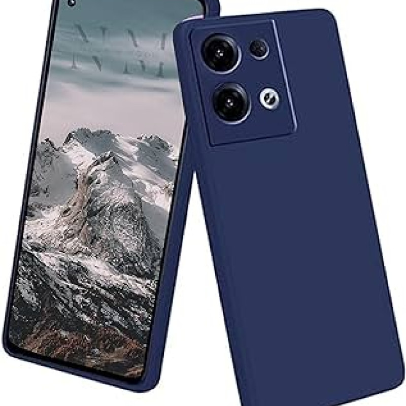 Θήκη Πλάτης Σιλικόνης Soft για Oppo Reno8 5G - Χρώμα: Σκούρο Μπλε