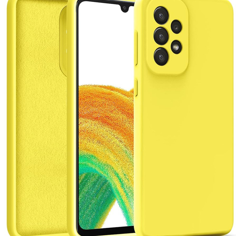 Θήκη Πλάτης Σιλικόνης Soft για Samsung Galaxy A33 - Χρώμα: Κίτρινο