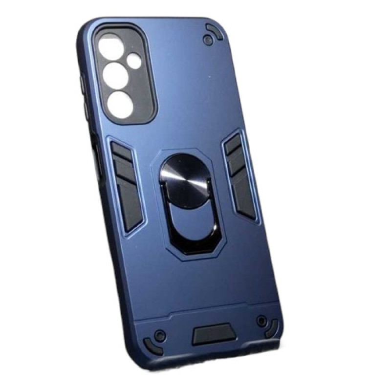 Σκληρή Θήκη Πλάτης Armor με Βάση Στήριξης για Samsung Galaxy A16 - Χρώμα: Σκούρο Μπλε
