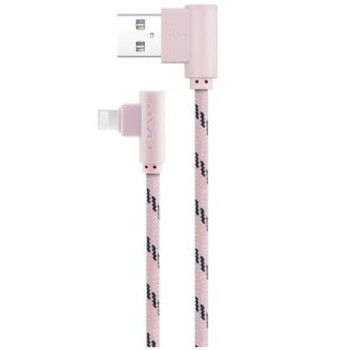 Awei CL-92 Lightning L Type Fast Charging Data Cable 2m - Color: Rose Gold