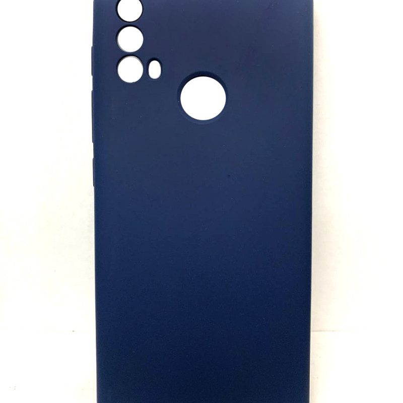 Θήκη Πλάτης Σιλικόνης Soft για Motorola E40 - Χρώμα: Σκούρο Μπλέ