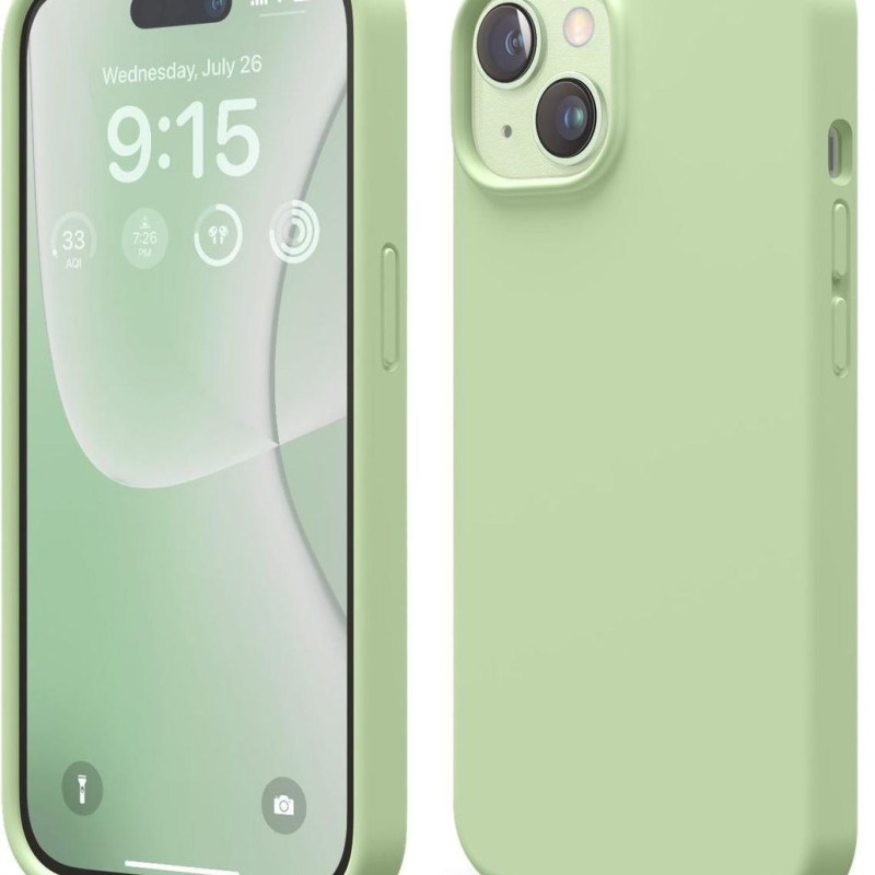 Θήκη Πλάτης Σιλικόνης Απλή για Apple iPhone 13 Pro Max - Χρώμα: Πράσινο απαλό