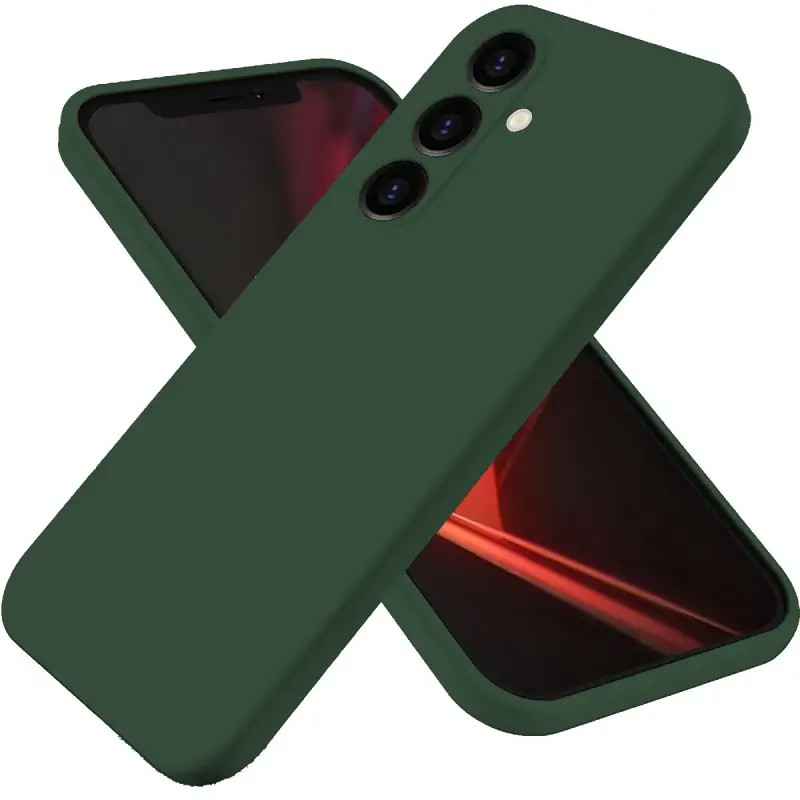 Θήκη Πλάτης Σιλικόνης Soft για Samsung Galaxy S23 FE - Χρώμα: Σκούρο Πράσινο