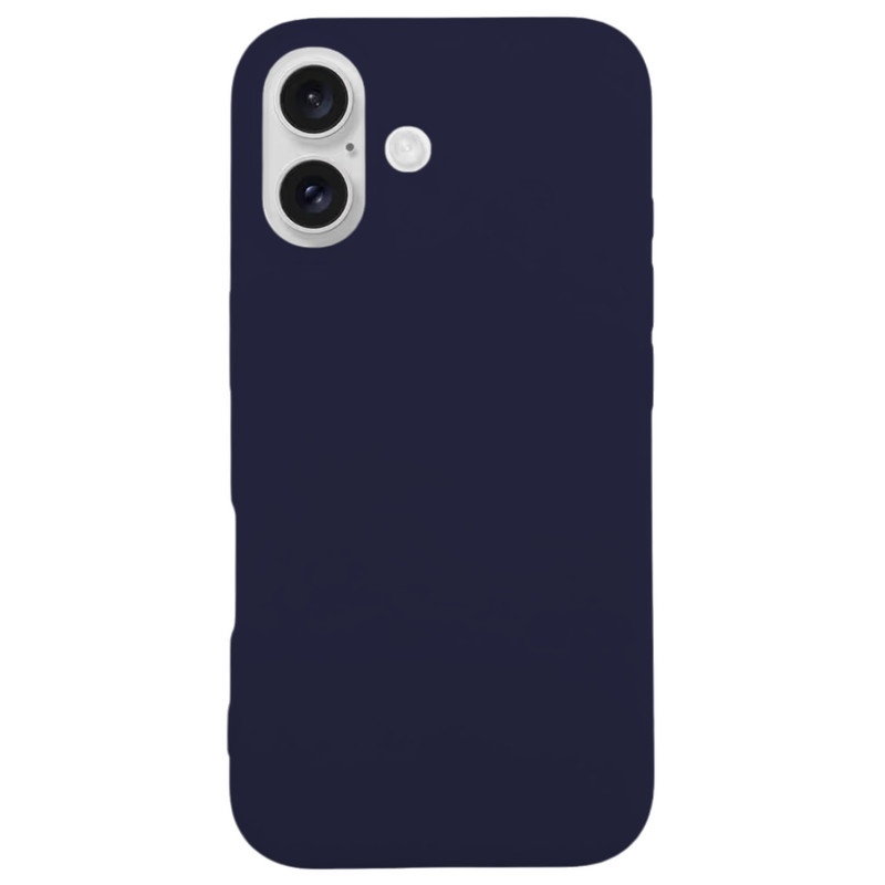 Θήκη Πλάτης Σιλικόνης Soft για Apple iPhone 16 - Χρώμα: Σκούρο Μπλέ