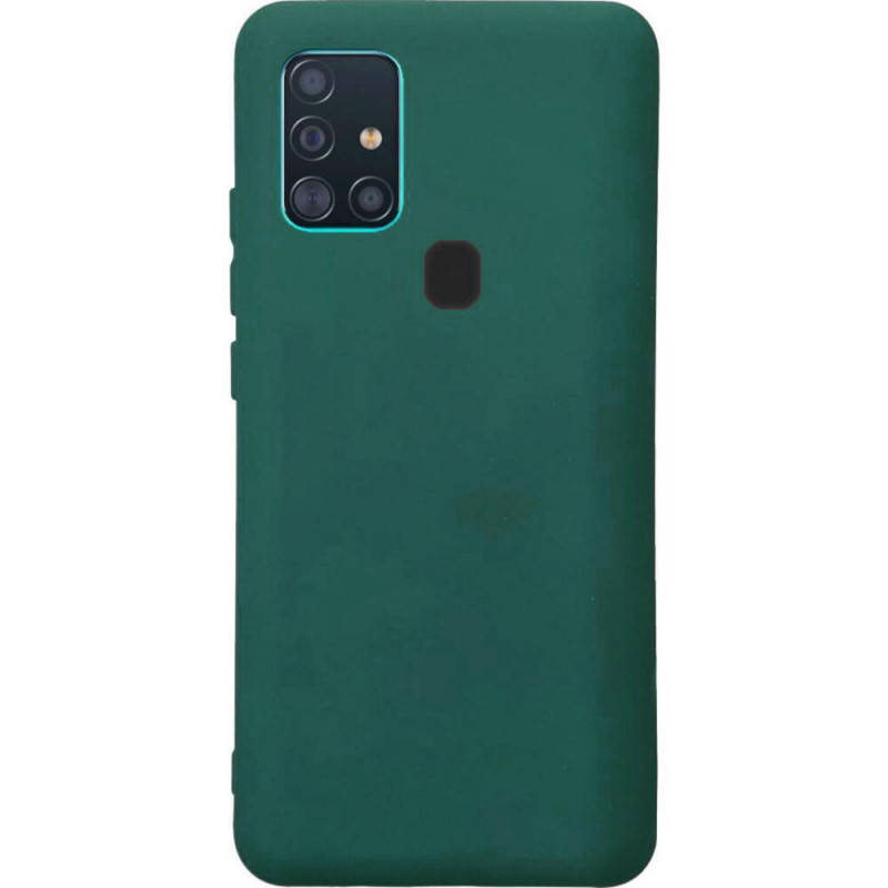 Θήκη Πλάτης Σιλικόνης Soft για Samsung Galaxy A21S - Χρώμα: Σκούρο Πράσινο