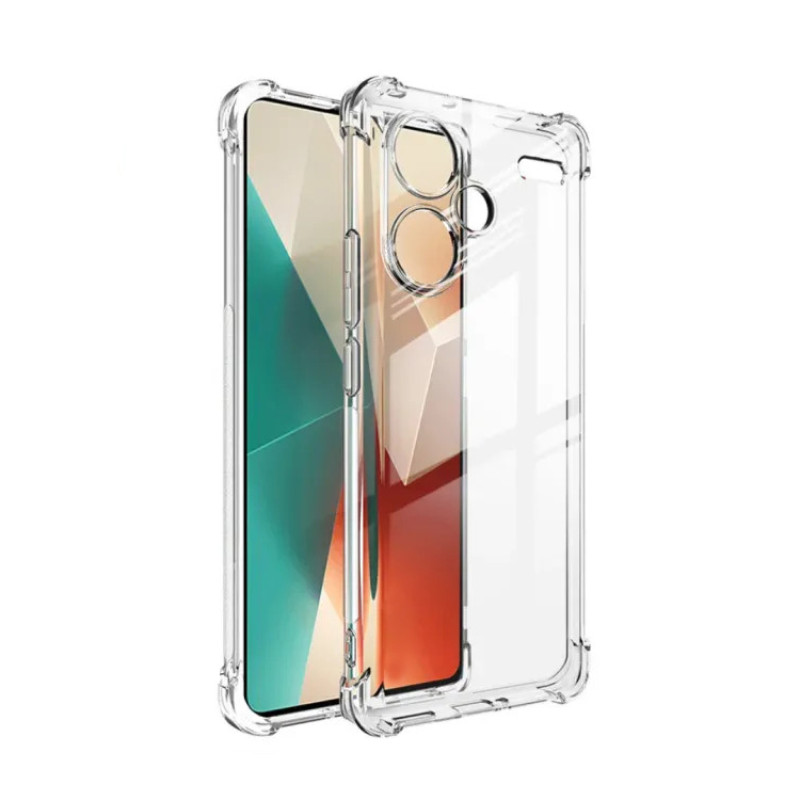 Θήκη Πλάτης Σιλικόνης AntiShock για Xiaomi Redmi Note 13 Pro Plus 5G - Χρώμα: Διάφανο