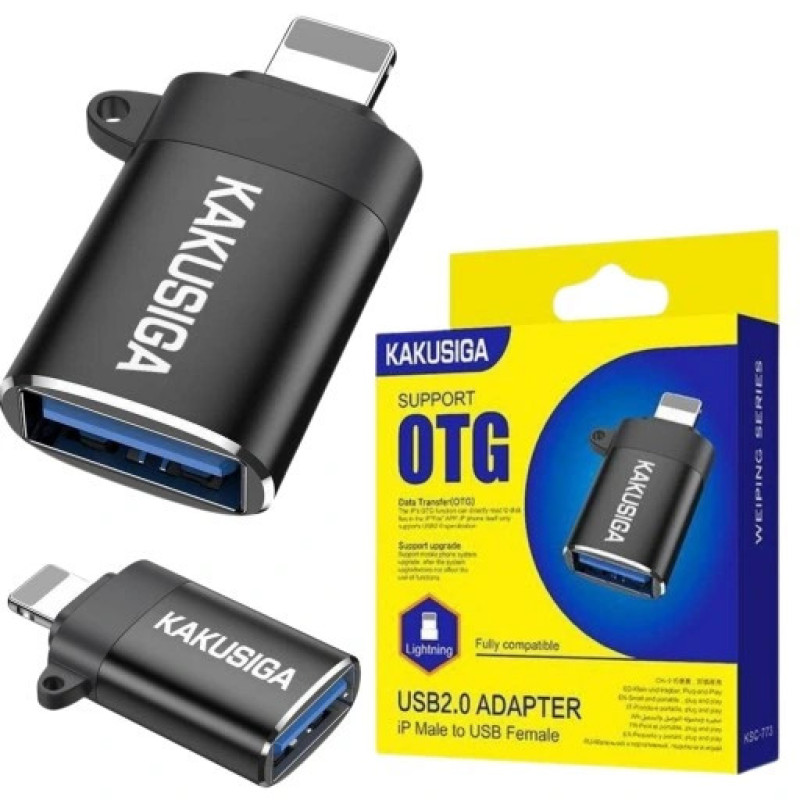 KAKUSIGA KSC-773 Αντάπτορας OTG Lightning σε USB - Χρώμα: Μαύρο