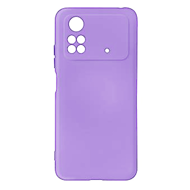 Θήκη Πλάτης Σιλικόνης Απλή για Xiaomi Poco M4 Pro 4G - Χρώμα: Λιλά