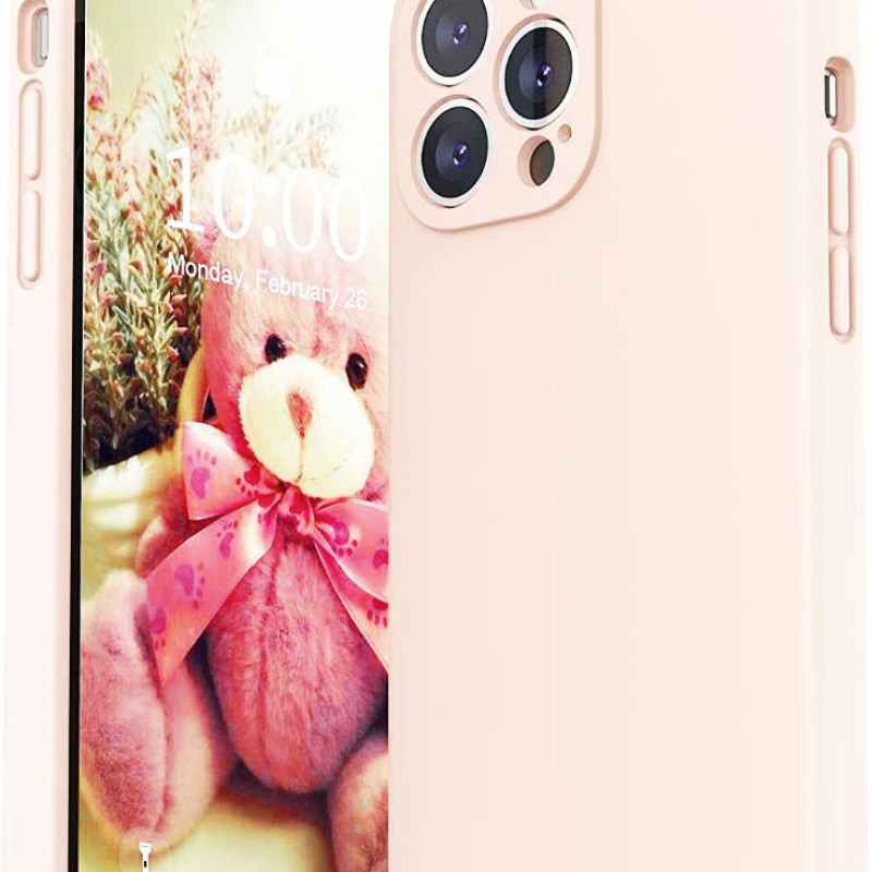 Θήκη Πλάτης Σιλικόνης Απλή για Apple iPhone 13 Pro Max - Χρώμα: Ρόζ απαλό