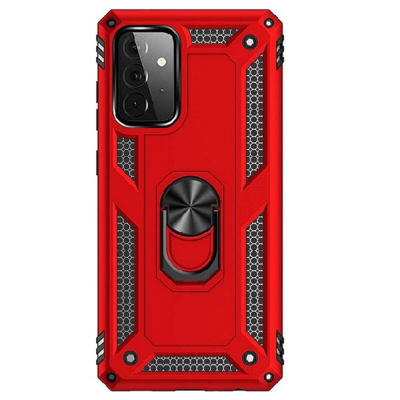 Σκληρή Θήκη Πλάτης Armor με Βάση Στήριξης για Xiaomi Redmi Note 12 5G/Poco X5 - Χρώμα: Κόκκινο