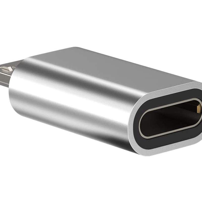 Μετατροπέας Lightning Female σε Micro USB Male - Χρώμα: Ασημί