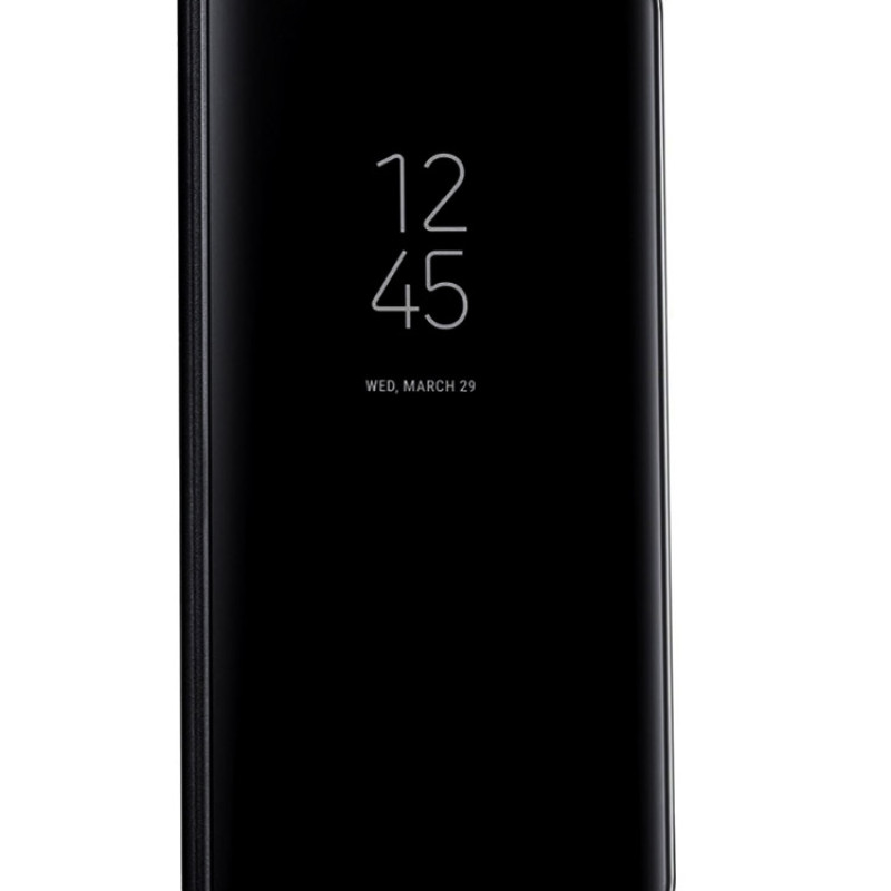 Θήκη Clear View Stand για Samsung A605F Galaxy A6 Plus 2018 - Χρώμα: Μαύρο