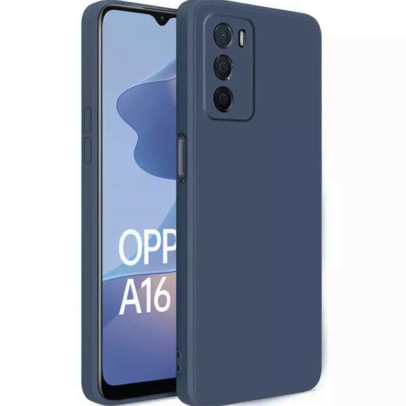 Θήκη Πλάτης Σιλικόνης Soft για Oppo A16/A16S/A16R - Χρώμα: Σκούρο Μπλέ
